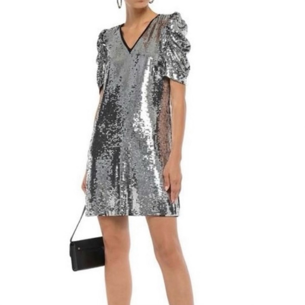 NWT Michael Kors Silver Sequin Dress 6